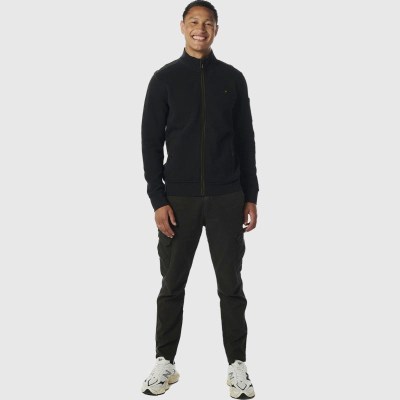 Sweater Full Zipper Double Layer Jacquard Stretch
