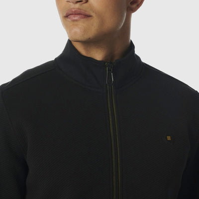 Sweater Full Zipper Double Layer Jacquard Stretch