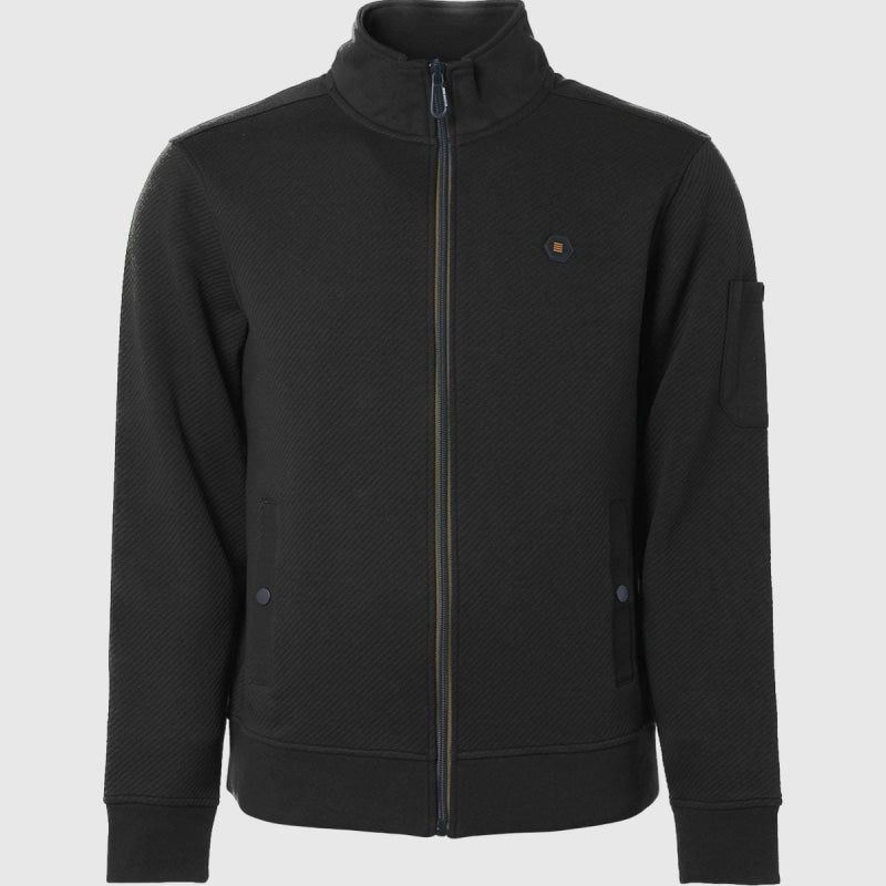 Sweater Full Zipper Double Layer Jacquard Stretch