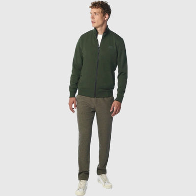 21180921 052 sweater full zipper no excess vest sweater dark green crop2