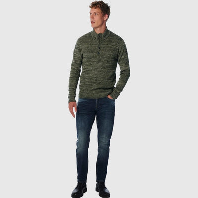 21230933 052 pullover half zipper coloured jacquard no excess trui back crop4