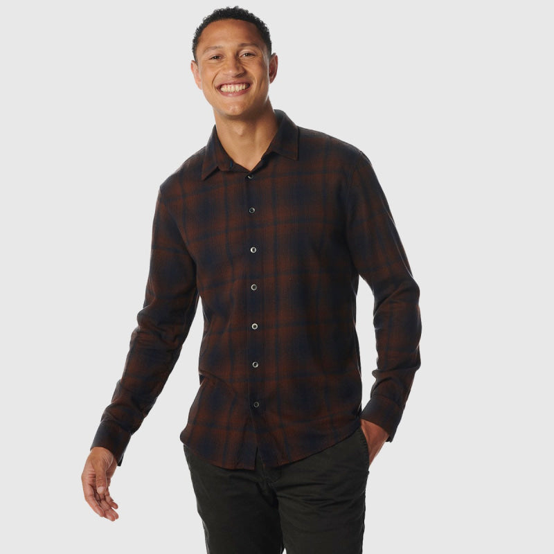 21430929sn 040 shirt check no excess brown