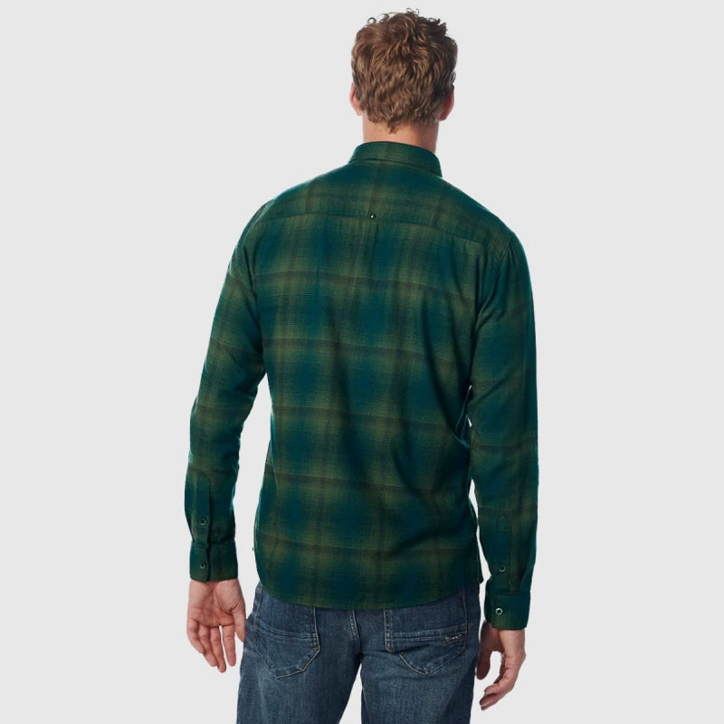 21430929sn 052 shirt check no excess dark green back