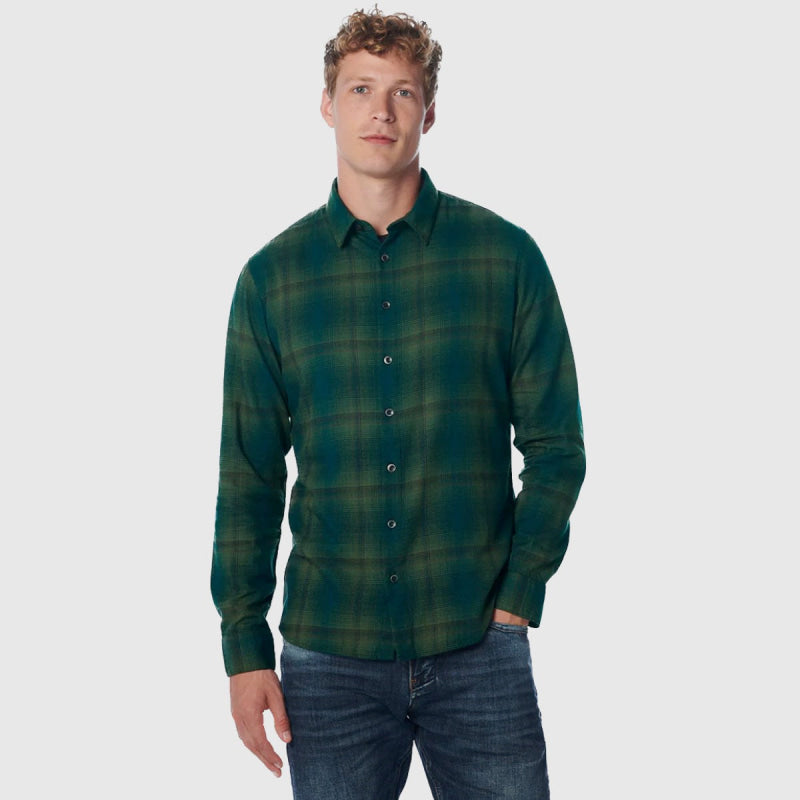 21430929sn 052 shirt check no excess dark green