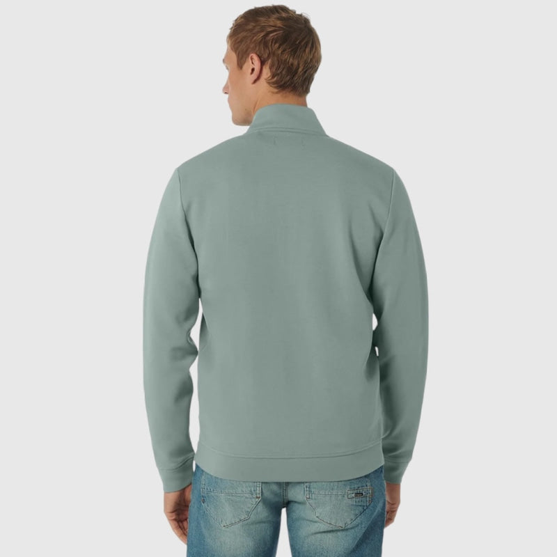 23100106sn-019 sweater full zipper melange no excess vest sweater back