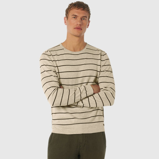 23210161-016 pullover crewneck 2 coloured stripe no excess trui