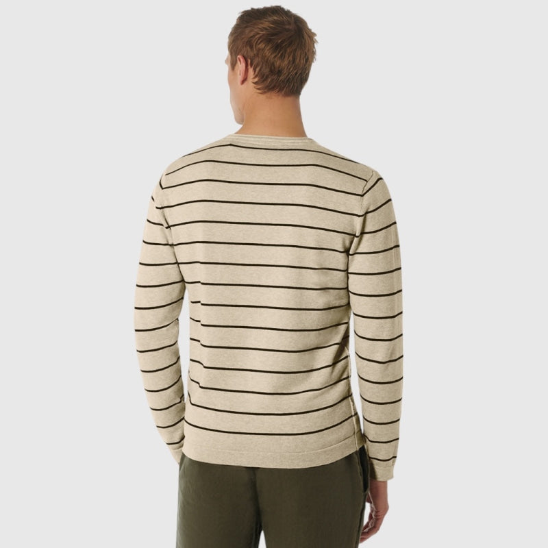 23210161-016 pullover crewneck 2 coloured stripe no excess trui back