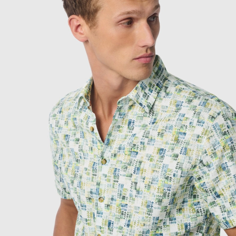 23440305-036 shirt short sleeve printed linen no excess overhemd crop2