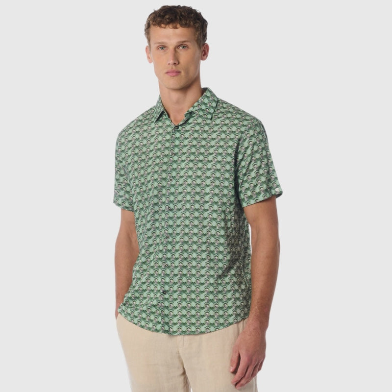 23440341-050 shirt short sleeve allover printed no excess overhemd