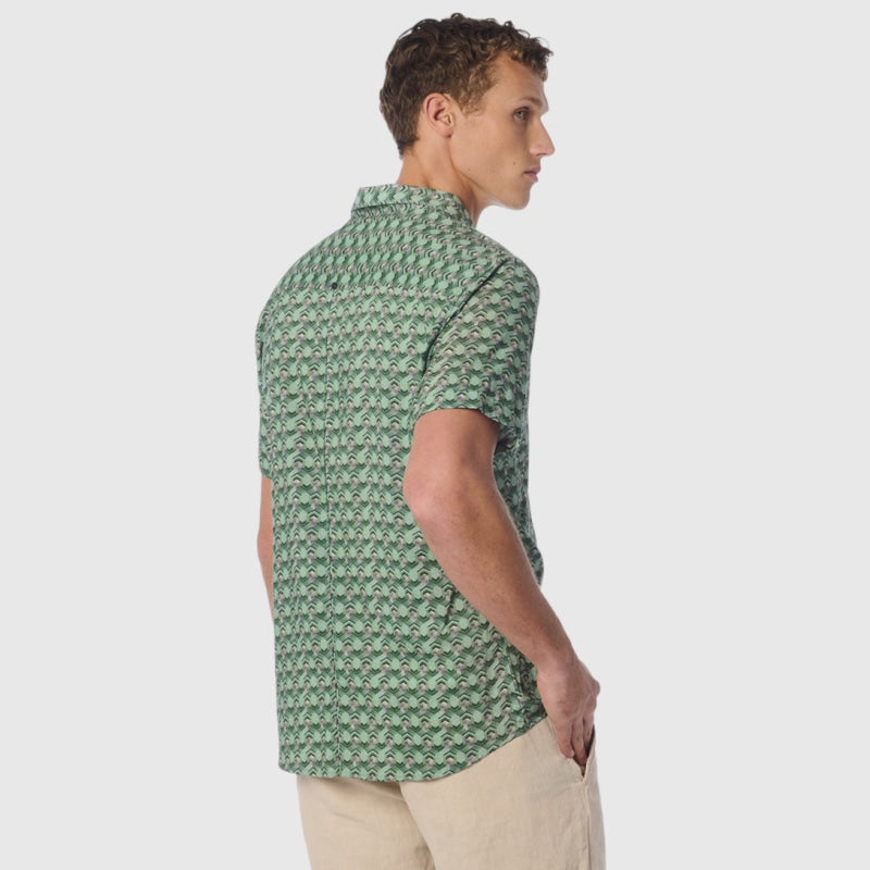 23440341-050 shirt short sleeve allover printed no excess overhemd back