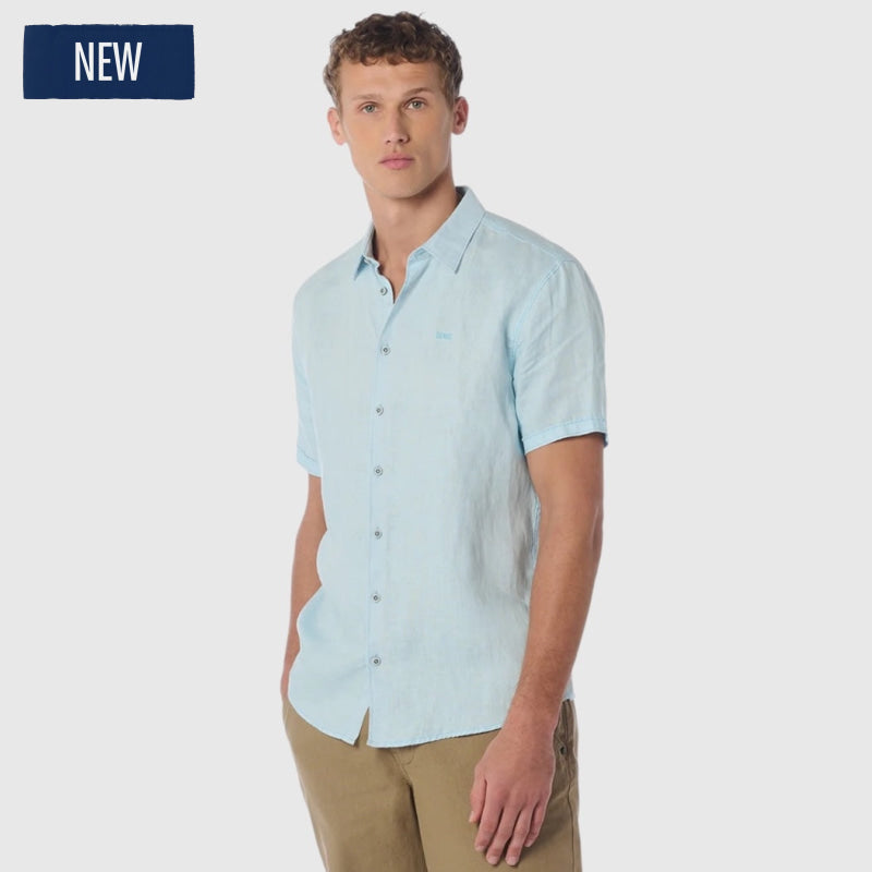23480336sn-151 shirt short sleeve linen solid no excess overhemd