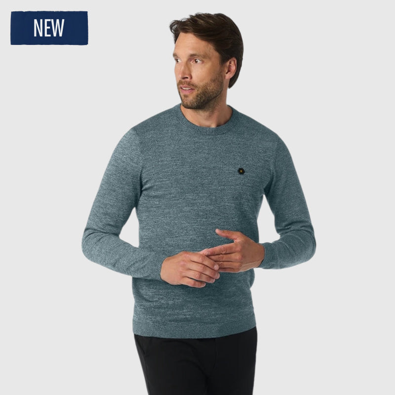 25210880SN-130 No Excess Pullover Two-Tone Melange and Comfortable Fit