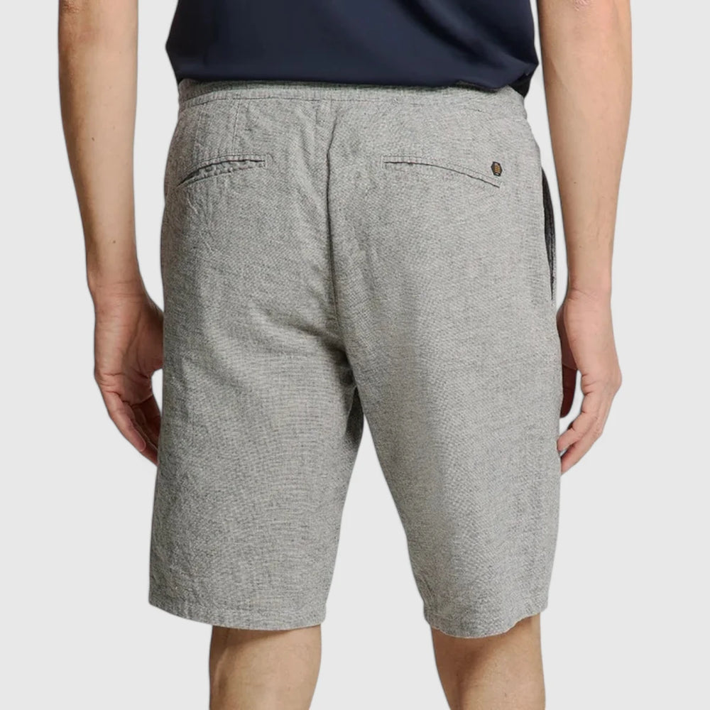 278190311-096 No Excess Short With Linen Melange Deep Blue