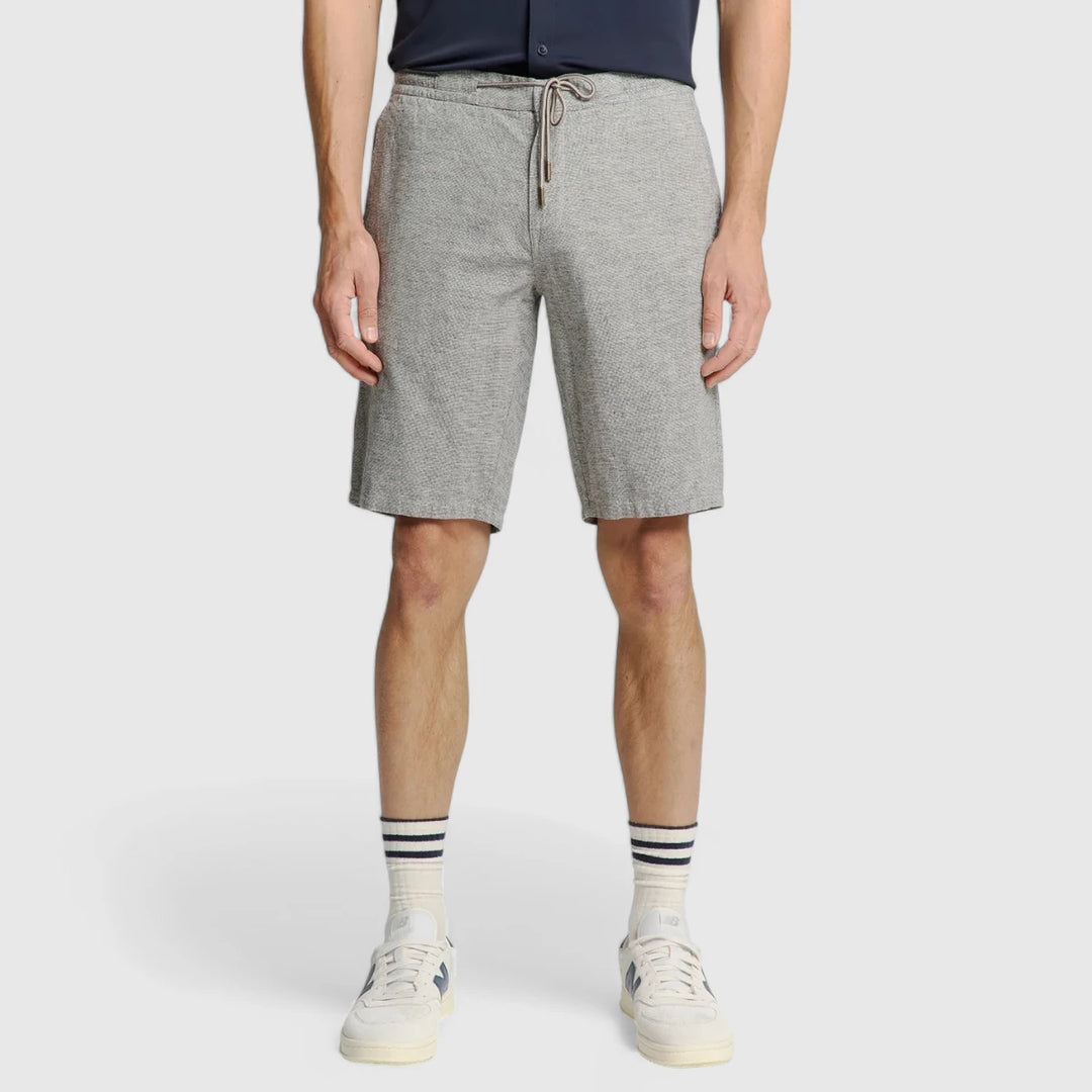 278190311-096 No Excess Short With Linen Melange Deep Blue