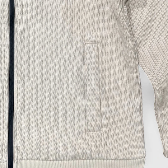 29100960-013 No Excess Sweater Full Zip Stand Up Collar Bonded Knit Kit / Creme