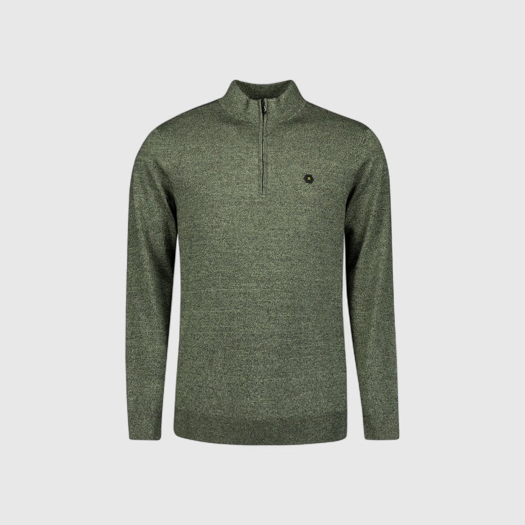 No Excess Pullover Half Zipper 2 Coloured Melange