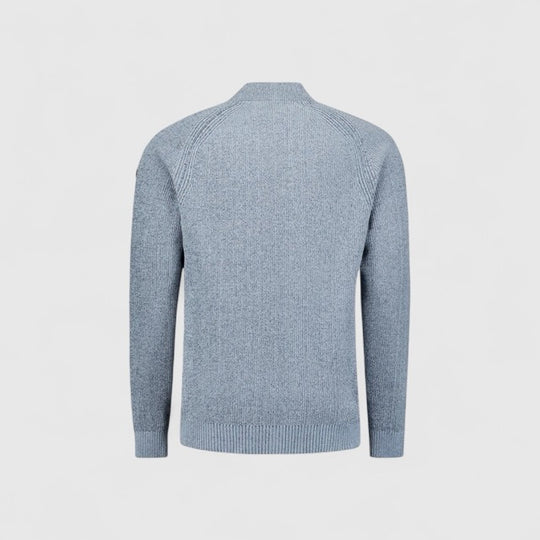 29210967SN-138 No Excess Pullover Half Zip 2 Colored Chenille Dusty Blue