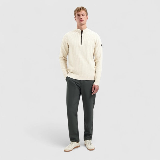 No Excess Pullover Half Zip Rib Variation