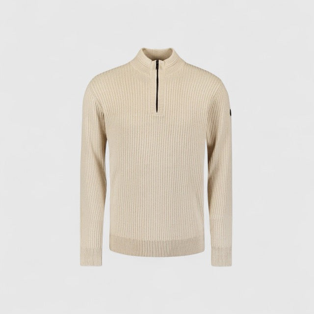 No Excess Pullover Half Zip Rib Variation