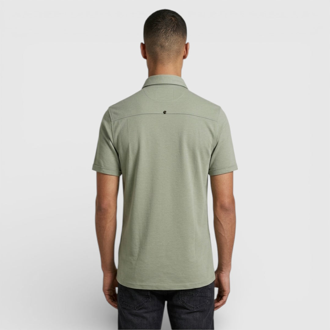 No Excess Overhemd met Korte Mouwen van Twill Jersey