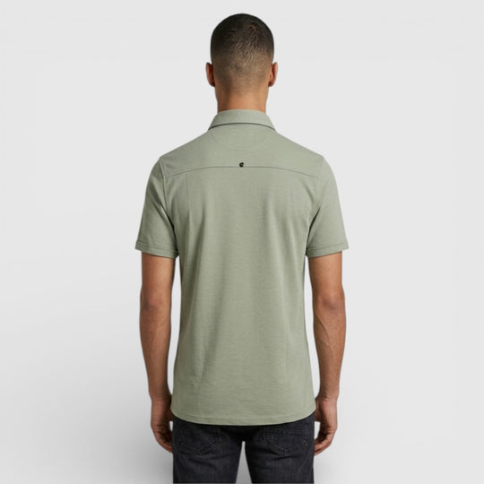 No Excess Overhemd met Korte Mouwen van Twill Jersey