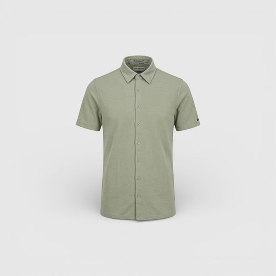 No Excess Overhemd met Korte Mouwen van Twill Jersey