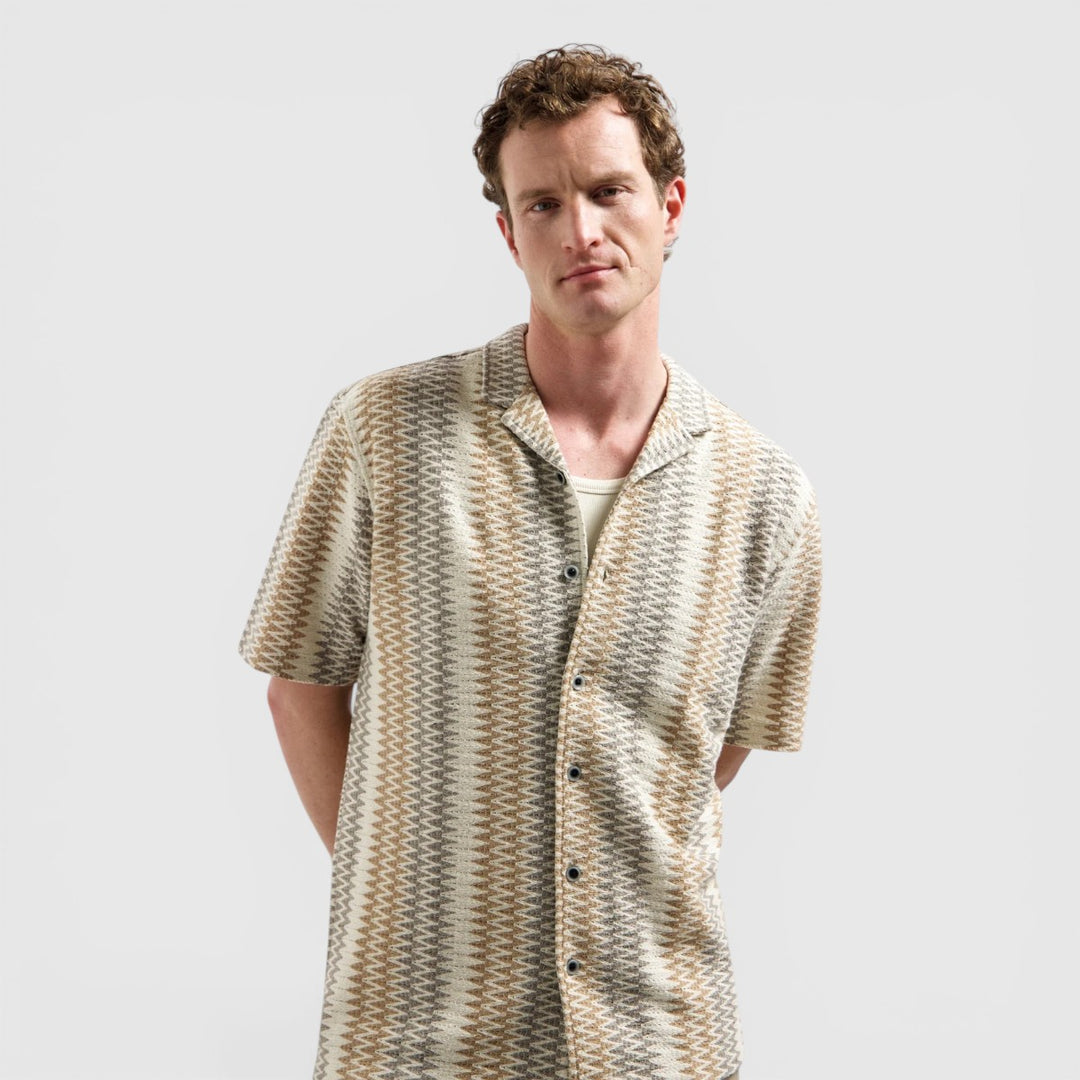 31490305-013 No Excess Overhemd Korte Mouw Jacquard Kit