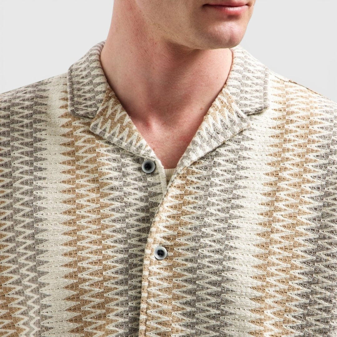 31490305-013 No Excess Overhemd Korte Mouw Jacquard Kit