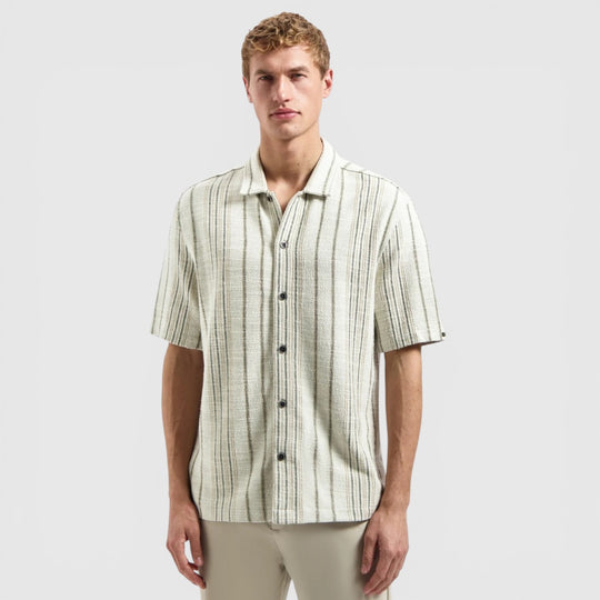 31490306-045 No Excess overhemd jacquard met strepen Desert