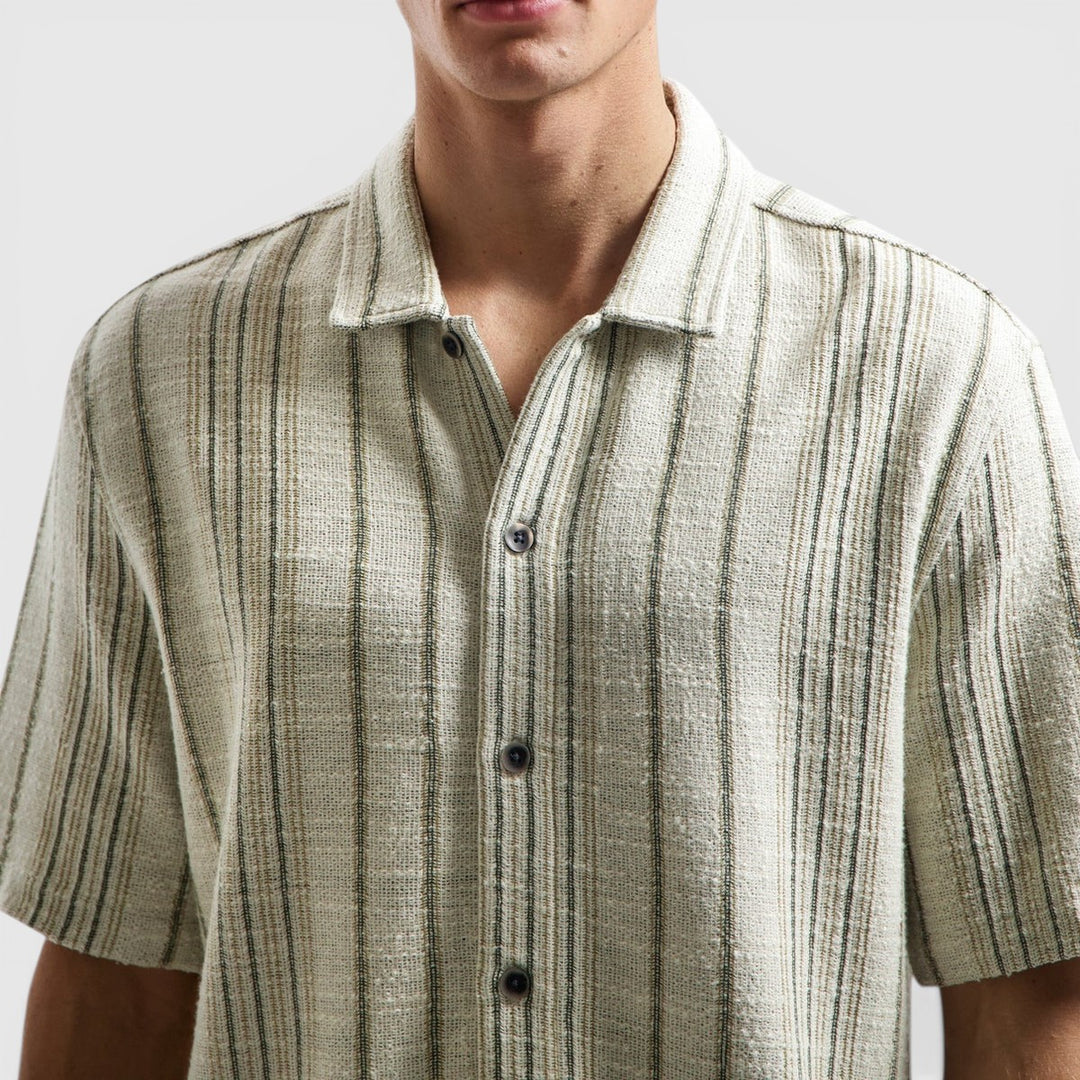 31490306-045 No Excess overhemd jacquard met strepen Desert