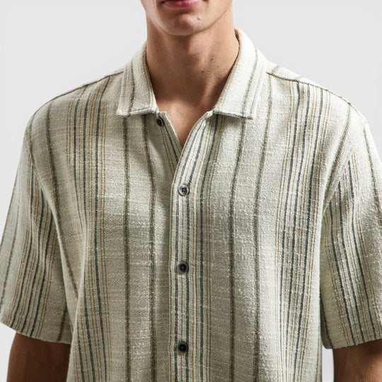 31490306-045 No Excess overhemd jacquard met strepen Desert