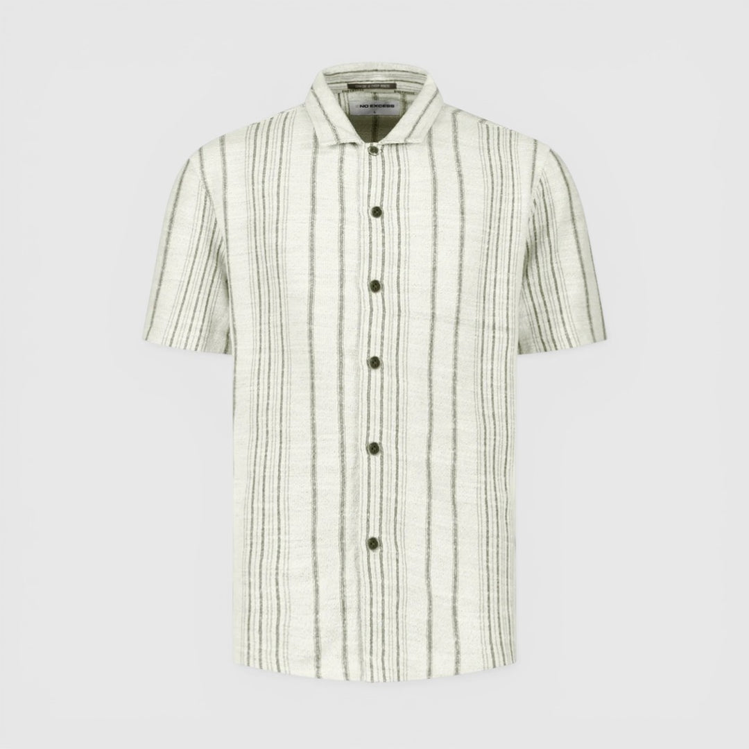 31490306-045 No Excess overhemd jacquard met strepen Desert