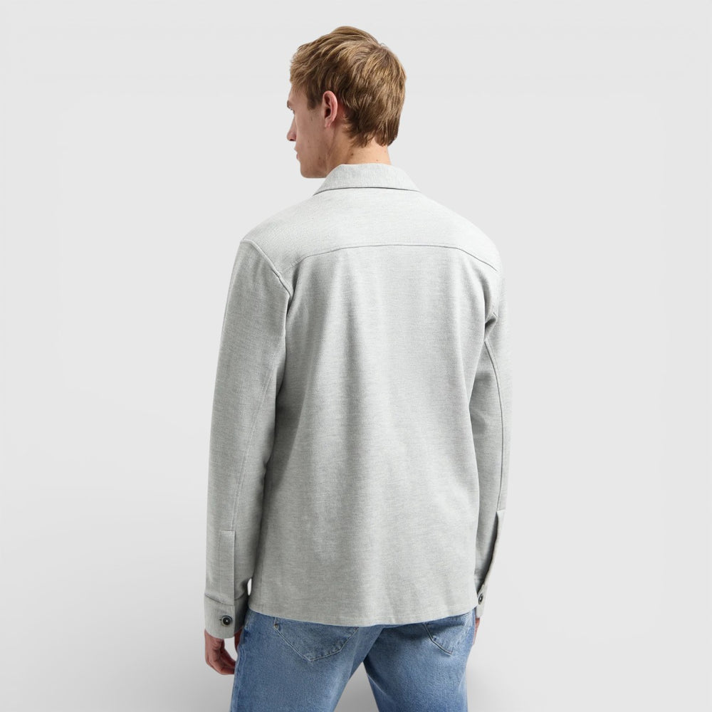 31580144-102 No Excess Overshirt Jersey Twill Grey Melange