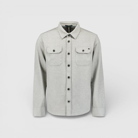 31580144-102 No Excess Overshirt Jersey Twill Grey Melange