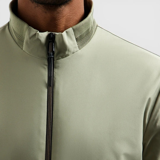 31630210-177 No Excess Zomerjas Lichtgewicht Met Geribde Kraag Light Army / Groen