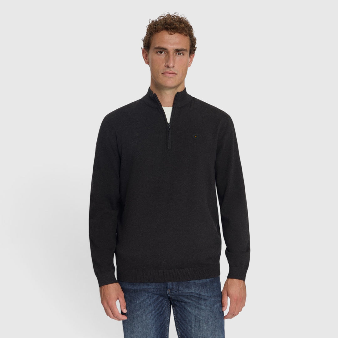 No Excess Trui Half-Zip Melange