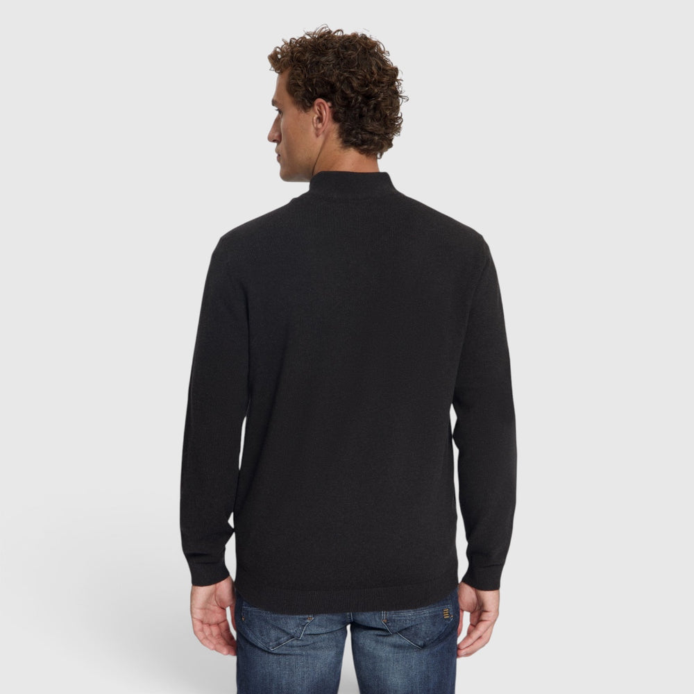 No Excess Trui Half-Zip Melange