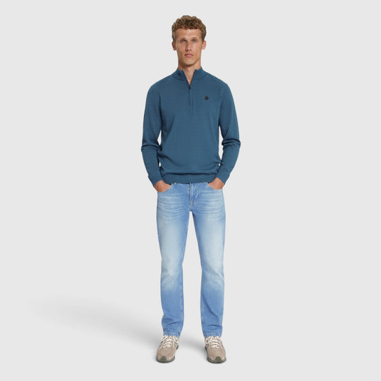 No Excess Trui Half-Zip Melange
