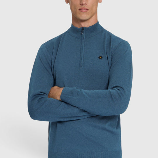 No Excess Trui Half-Zip Melange