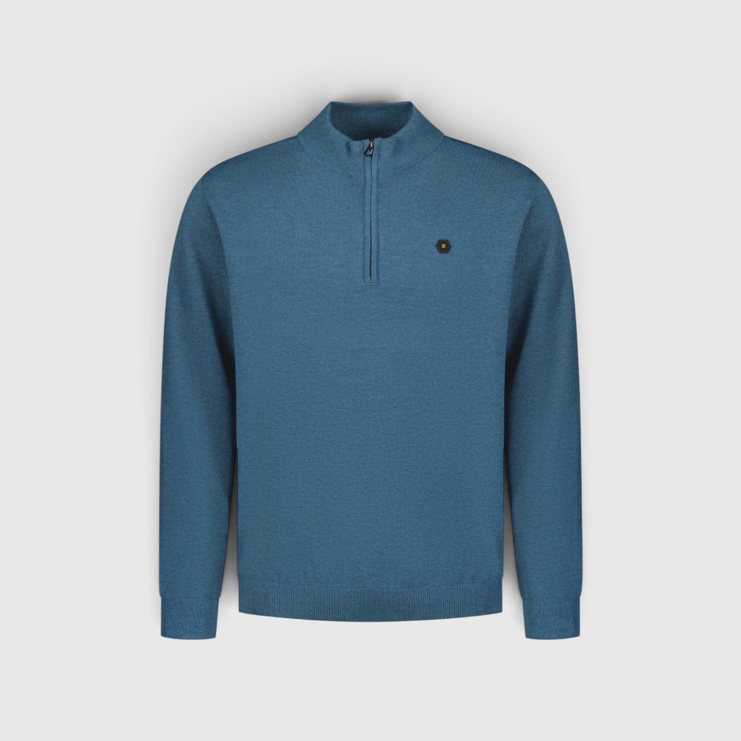 No Excess Trui Half-Zip Melange