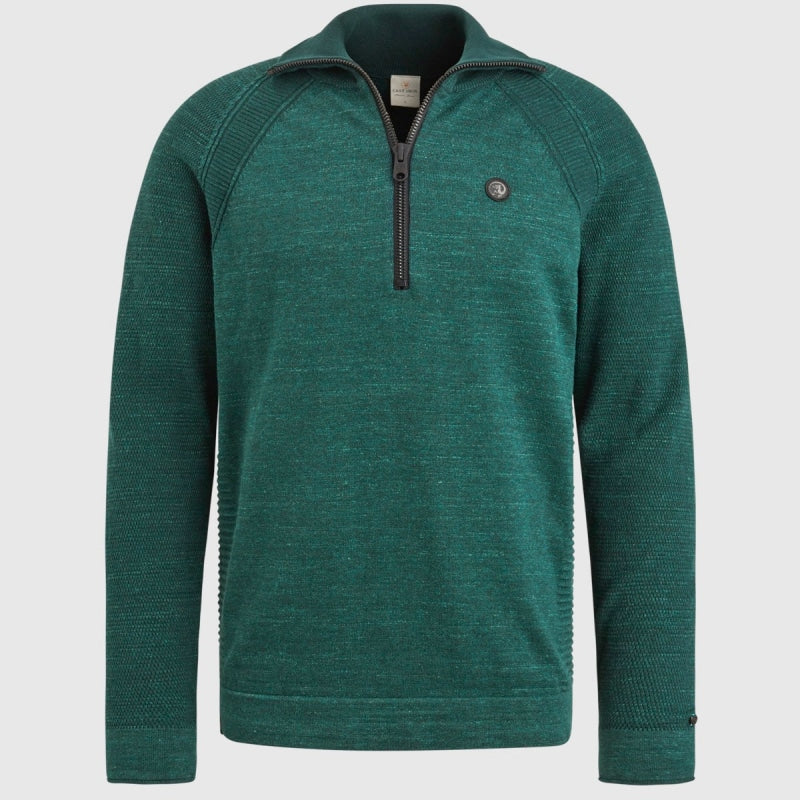 ckw2309327 6085 collar cotton heather plated half zip cast iron trui
