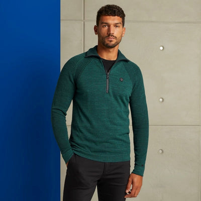 ckw2309327 6085 collar cotton heather plated half zip cast iron trui crop1