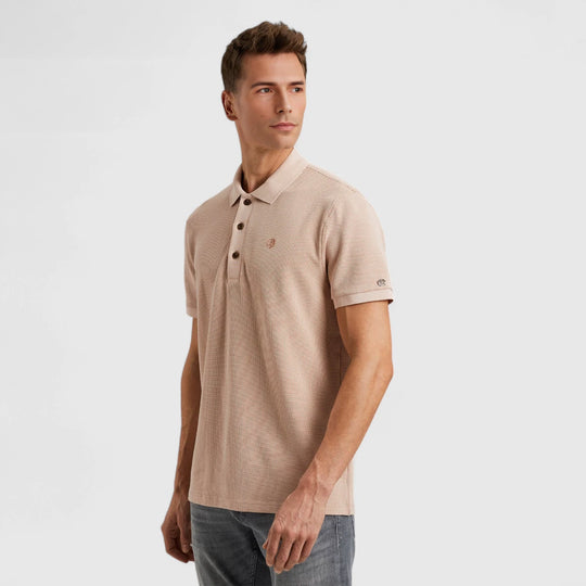 CPSS2504889-7106 Cast Iron Polo Two Tone Waffle Cream Tan