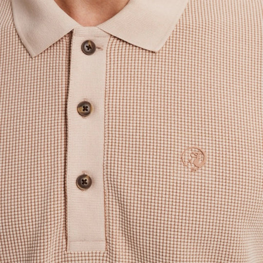 CPSS2504889-7106 Cast Iron Polo Two Tone Waffle Cream Tan