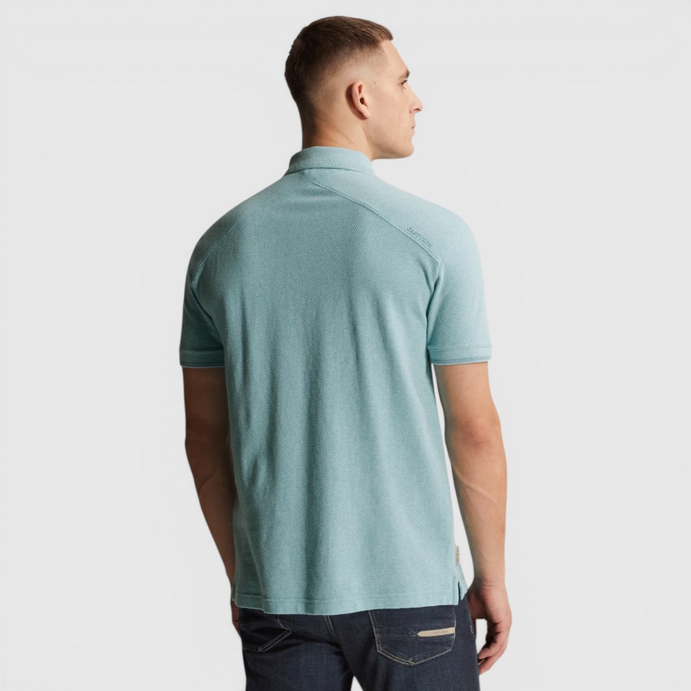 CPSS2604864-5200 Cast Iron Polo Popcorn Jersey Melange Reef Waters / Blauw