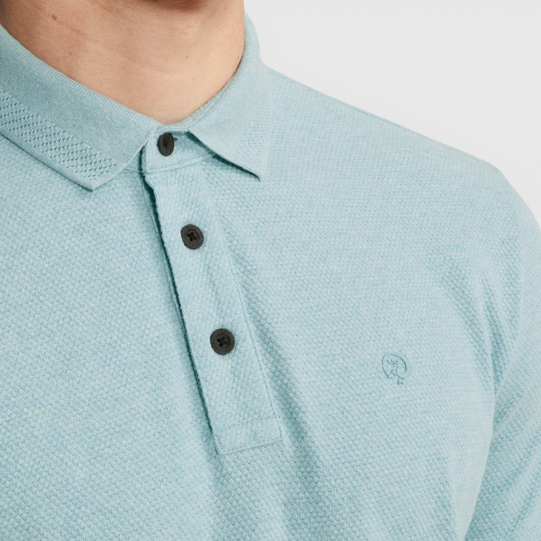 CPSS2604864-5200 Cast Iron Polo Popcorn Jersey Melange Reef Waters / Blauw