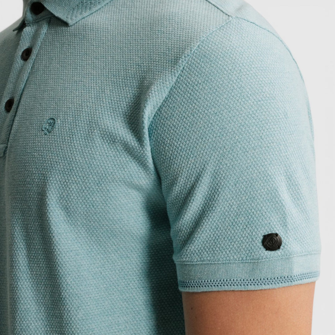 CPSS2604864-5200 Cast Iron Polo Popcorn Jersey Melange Reef Waters / Blauw