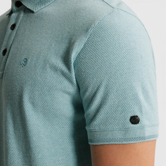 CPSS2604864-5200 Cast Iron Polo Popcorn Jersey Melange Reef Waters / Blauw