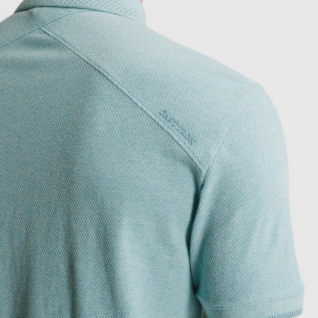 CPSS2604864-5200 Cast Iron Polo Popcorn Jersey Melange Reef Waters / Blauw