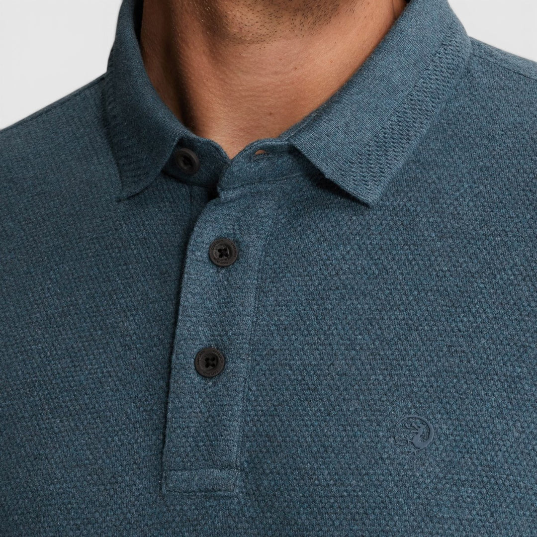 CPSS2604864-9117 Cast Iron Polo Popcorn Jersey Melange Turbulence / Blauw